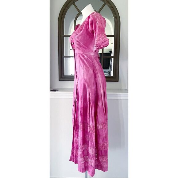 LoveShackFancy Edie Lace Short Sleeve Shirt Dress, NWT, Size XS - Picture 8 of 15